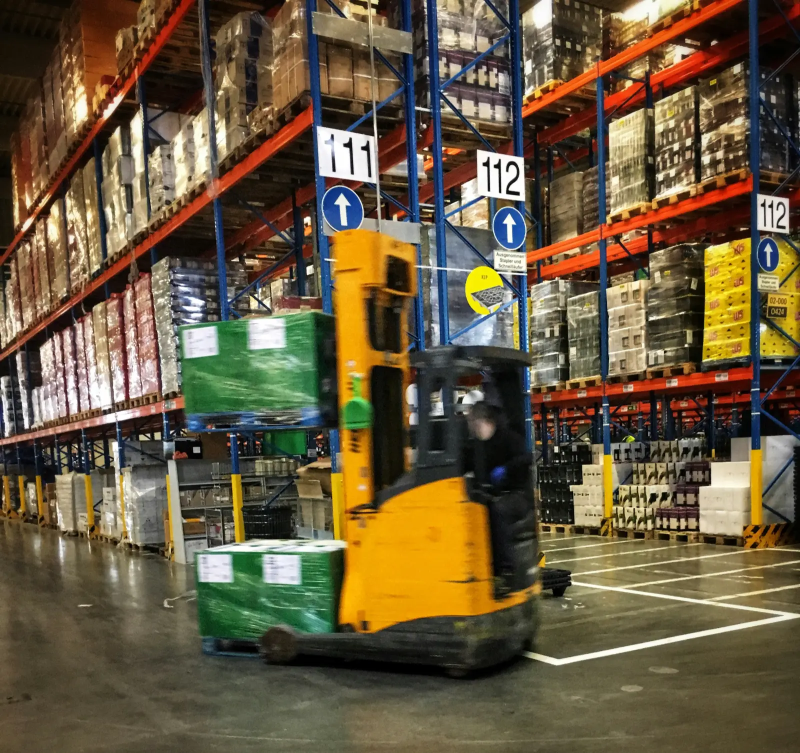 Cartons being consolidated and prepared for export at a warehouse in China
